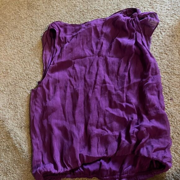 Alice + Olivia purple silk blouse small - Picture 3 of 7